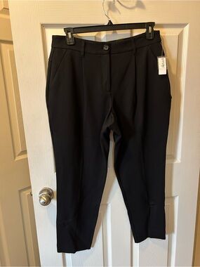 Reitmans 14 Slim Black Ankle-Length Pull-On Trousers The Modern Stretch Knit NWT